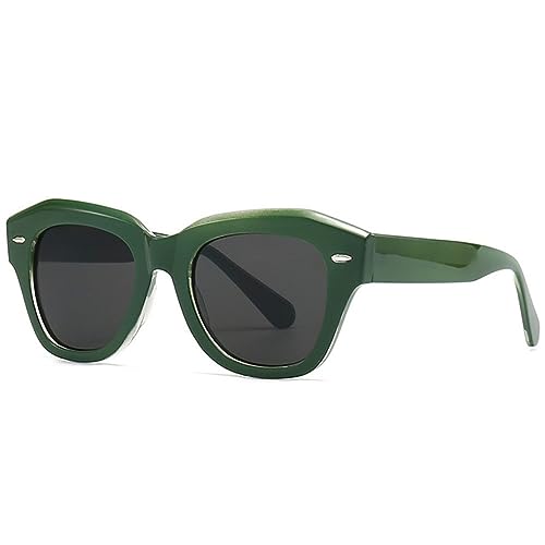 Lunettes de soleil carrées rétro femme homme avec lunettes vintage irrégulières
