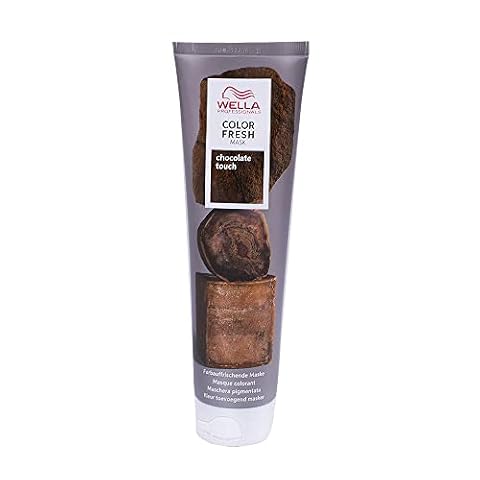 Wella Professionals Color Fresh Mask Chocolate Touch – kuracja do włosów do ożywiania i zmiany koloru włosów – pielęgnująca farba z olejkiem z awokado – do włosów brązowych – 150 ml