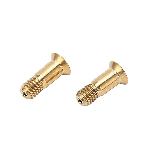 Risk Bicycle Rear Derailleur Guide Wheel Screws Titanium Alloy Rear Derailleur Pulley Bolt for Road Mountain Bike Durable Lightweight M5x14 2mm Flat Head Hollow Gold3