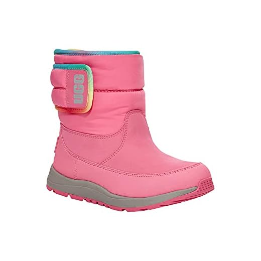 UGG Toty Weather, Botas Unisex niños, Pink Rose/Rainbow, 19 EU