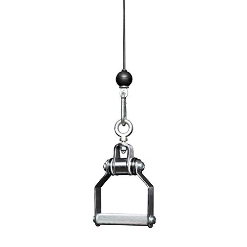 Image of REP Fitness LAT Pulldown and Low Row Cable Machine Attachments and Functional Trainer Attachments - Curl Bar, D-Handle, Ankle Cuff, Tricep Rope, Sports Handle, Straight Bar, Row, Chinning Triangle