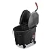Rubbermaid Commercial WaveBrake 2.0 35 QT Down-Press Mop Bucket and Wringer, Black (1863898)