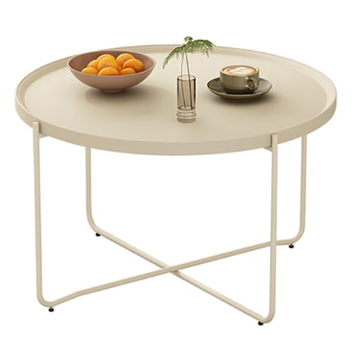 Table basse design rustique et cadre pliable en métal pour intérieur soigné