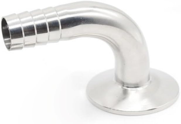 Tri Clamp Ferrule 90 Degree Elbow SS304 Sanitary Hose Barb Pipe Fitting, for Home Improvement pipe connector(102mmx Ferrule 119)