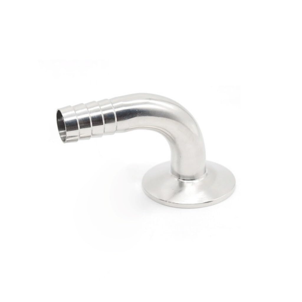 Quick Connect Hose Fittings,SS304 Tri Clamp 90° Elbow Fitting - Premium Sanitary Barb Connector(19mmx Ferrule 50.5)