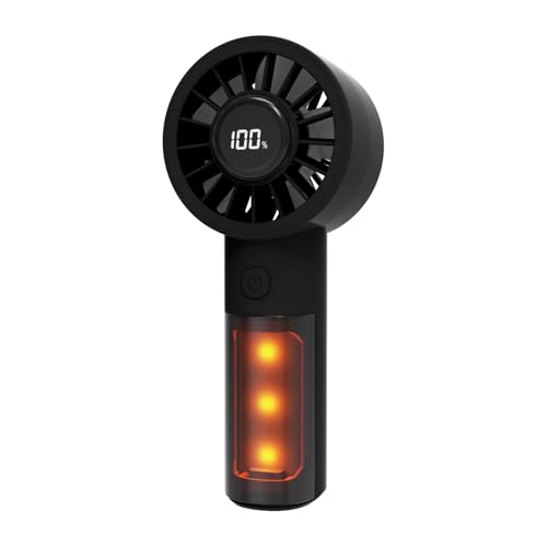 Image of Mini Fan with Night Light, Portable Handheld Rechargeable Fan, 5 Speed Personal Cooling Fan, Quiet USB Desk Fan for Bedroom Sleep, Office, Travel, Outdoor, Vacation,Summer Essentials
