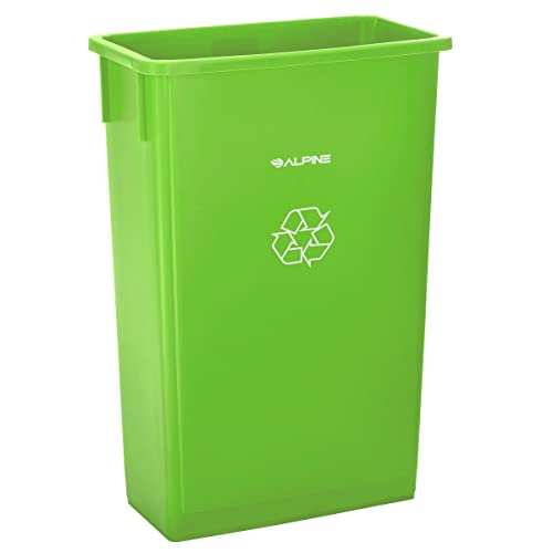 Image of Alpine Slim Trash /Recycling Receptacle (Lime Green)