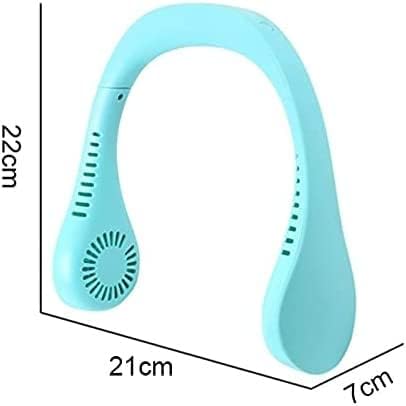 Miniatura 3 de Ventilador colgante de cuello con carga USB, ventilador sin hojas, pequeño ventilador perezoso con luz, fácil de transportar