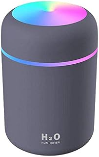010 USB Cool Mist Humidifier, 300ml Mini Portable Humidifier with 7 Color LED