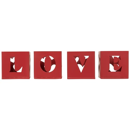 Northlight Love Blocks Valentine's Day Metal Votive Candle Holders - 2.75