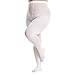 Frola Plus Size Tights for Women Semi Opaque Control Top High Waist Stockings 60 Denier Women's Pantyhose(5X-Langer,White)