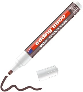 edding 8900 furniture marker - black - round nib 1.5-2 mm - for covering up scratches and damages on veneers, solid wood, wood, tables, desks
