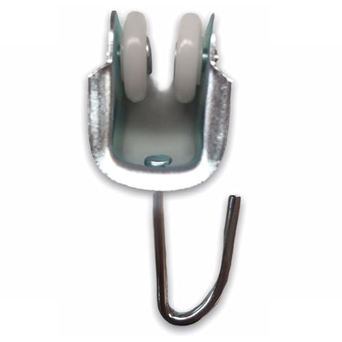 Teletoldo – Pack de 5 Poleas Correderas Plata para Perfil de Riel ● Recambio Profesional para Cortina corredera ● Rulinas de Alta Resistencia – Instalación Fácil