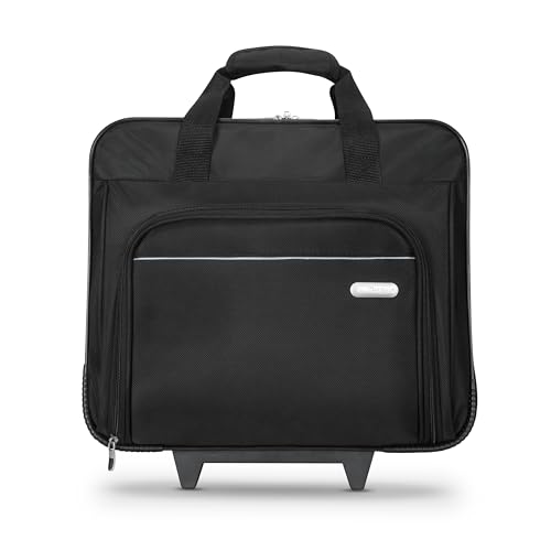 Targus 16 inch Rolling travel laptop case, Black - Travel briefcase and small rolling bag - Spacious...