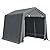 Outsunny 9' x 8' Carport Portable Garage, Heavy Duty Storage Tent, Patio Storage Shelter w/Anti-UV PE Cover and Double Zipper Doors, for Motorcycle Bike Garden Tools, Dark Gray