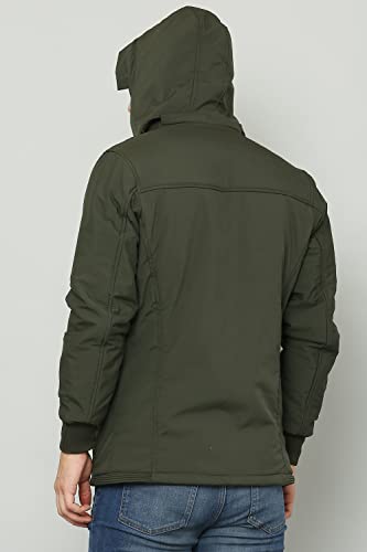 Image of Men's Hooded Fleece Jacket, Zip-Up Front, Lightweight, Water Resistant