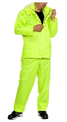 RAIN APT HI AP300 蛍光イエロー レインスーツ上下セット メンズ 防水 LLサイズ