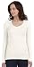 Bella Ladies Sheer Rib Long Sleeve Longer Length V-Neck T Shirt. 8750 - Large - Cream
