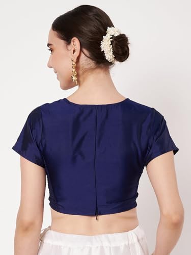 Image of studio rasa Women's Silk Blend Stretchable Blouse for Festive Wedding Party