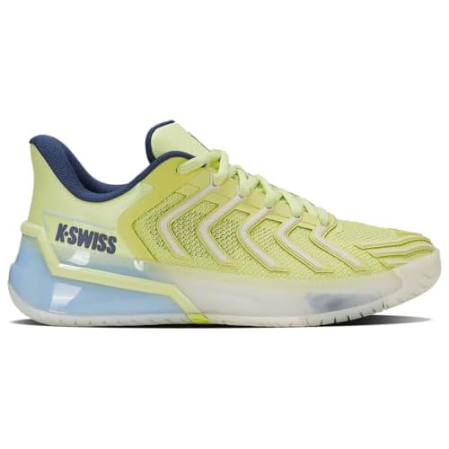 K-Swiss Women's Ultrashot 4 Tennis Shoe 7.5 Luminary Green/Blanc De Blanc/Ballad Blue
