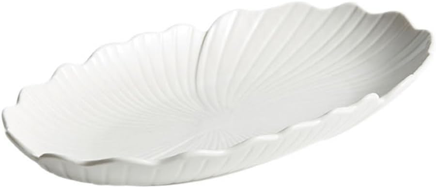 Steamed Fish Plate Household Oval Deep Irregularly Shaped Ceramic