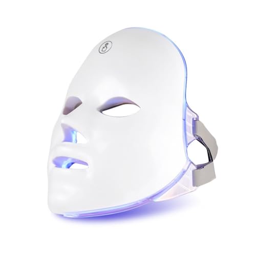 Máscara LED Facial 7 Cores Recarregável – Fototerapia Profissional para Acne, Manchas, Anti-idade e Skincare