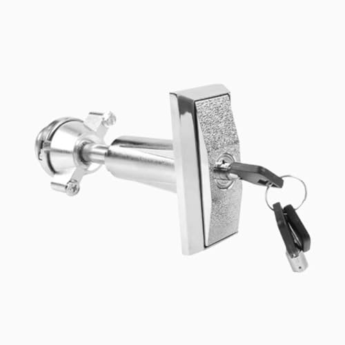 Vending Machine Key,Half Zinc and Half Aluminum T-Shaped Non Universal Anti-Theft Lock Core Handle Automatic Water Vending Machine Lock,Suitable for Coin Operated Game Machines,Etc (Silver)