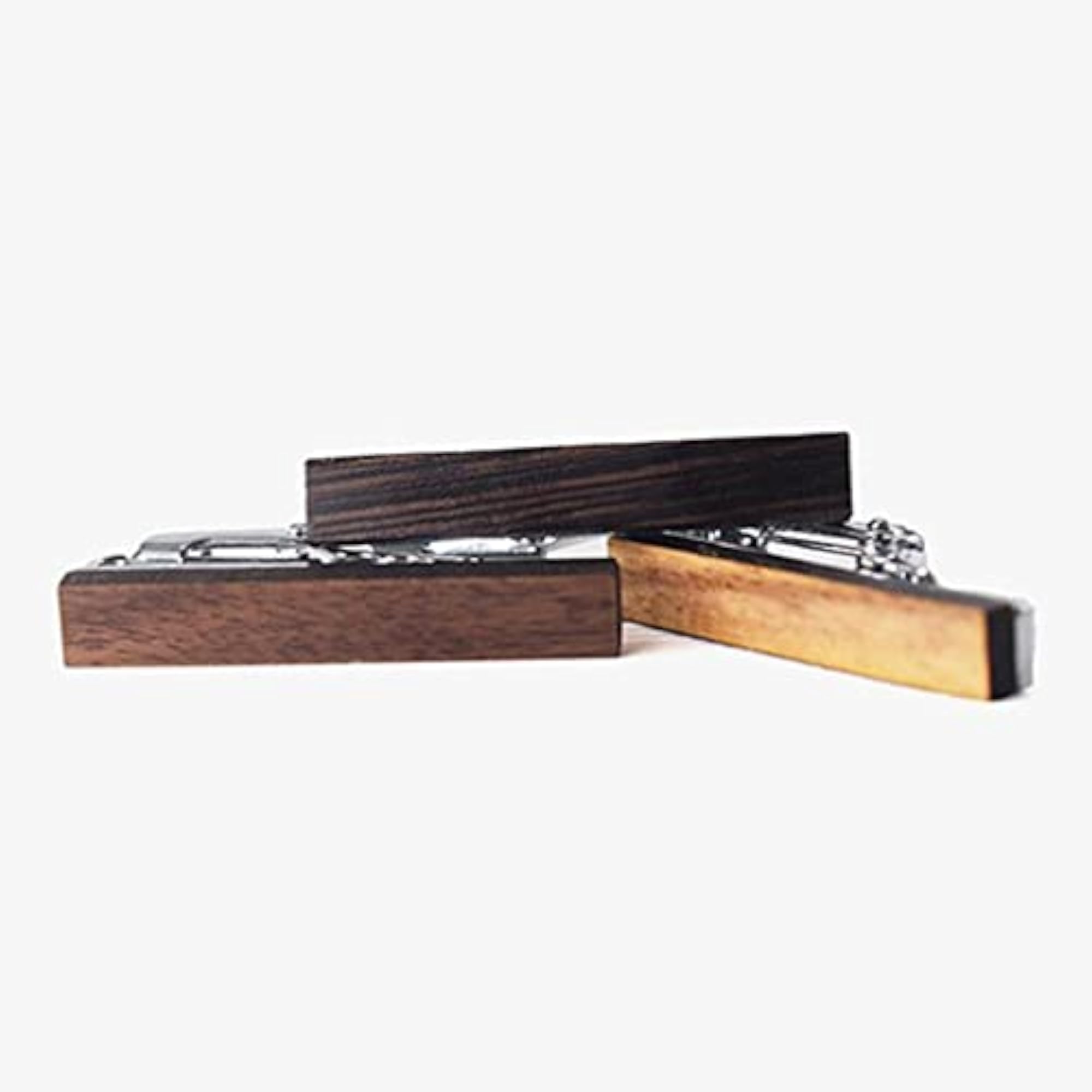 Men's Simple Wood Tie Clip, Copper Fashion Necktie Clasp