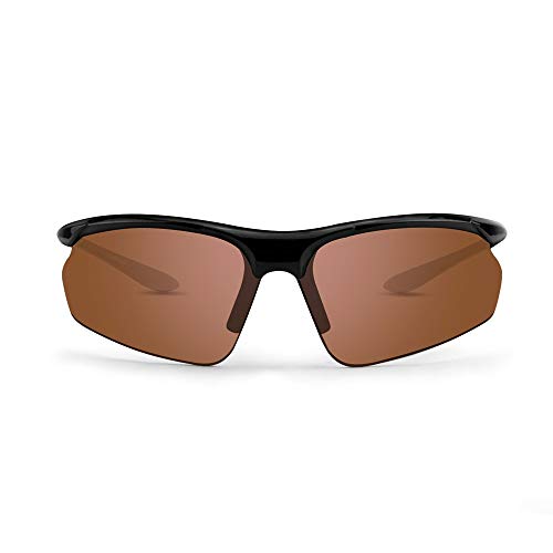 Epoch Eyewear Cadence Sport Sunglasses with Black Frame and Polarized Super-Hydrophobic Amber Lens3
