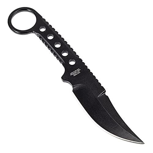Asr Tactical Full Tang Clip Point Blade Slim Kydex Sheath Hook Handle - Black #TOP2