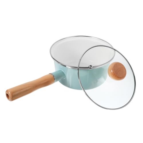 Cabilock olla de leche no infusor olla antiadherente ollas de inducción bol wok sartenes antiadherentes sartén antiadherente paellera cuenco para servir fideos olla para servir Vidrio Green