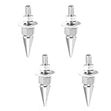 YTFRL 4PCS License Plate Screw Kit, Anti Theft Aluminum Alloy Spike Shape License Plate Fasteners, Rust-Proof Anti-Rattle Car Tag Fasteners, Plate Frame Bolts for Car Truck Motorcycle (Silver)