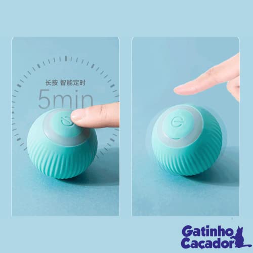 Brinquedo para Gato Interativo Smart Ball Bolinha Inteligente que se Mexe Sozinha Vibra Rola - Gatin