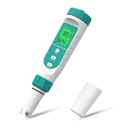 Beisitian Professional ORP Water Tester, 7-in-1 Pool Salt Tester with ORP, pH, Salinity, EC, TDS & Temperature, Digital Pool Water Testing Kit for Saltwater Pools and Spas