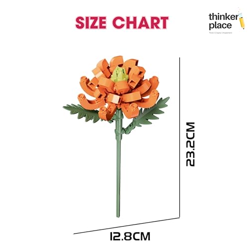 Image of STEM Chrysanthemum Flower Building Blocks Set (81 Pcs, 12-in-1) | DIY Flower Pen Stand Kit for Kids 6+ Years (Boys & Girls) | Creative Craft & Learning Toy | Ideal Gift for Kids