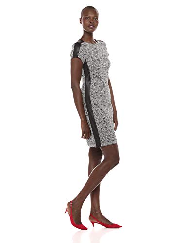 Karen Kane Women's Euro Knit Dress, Black/White, Extra Large