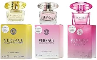 Versace Perfume Gift Set for Women – Mini Variety Gift Set Trio Collection – Absolu, Bright Crystal, Yellow Diamond | for Women, Mini, Variety, Trio Collection