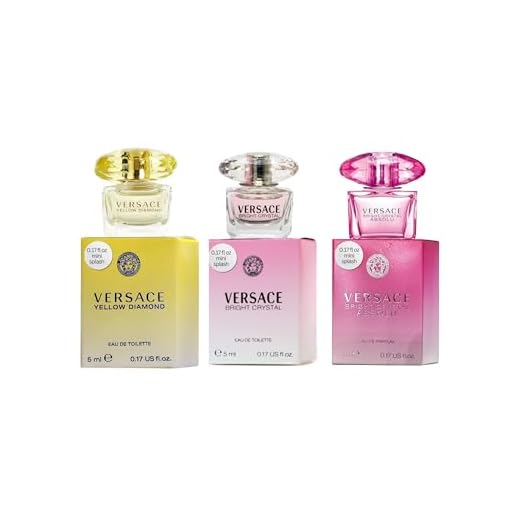 Versace Perfume Gift Set for Women – Mini Variety Gift Set Trio Collection – Absolu, Bright Crystal, Yellow Diamond