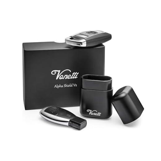 VONETTI V2 Premium Keyless Go skydd aluminiumbox för bilnyckel/RFID-blockeringsskydd/bilnyckelsäker box/nyckellåda/nyckel skärm (M, svart)