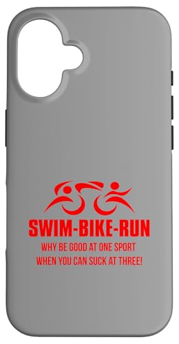 Funny Triathlon Why Be Good At One �X�|�[�c ���j �o�C�N ���� �X�}�z�P�[�X iPhone 16 �p