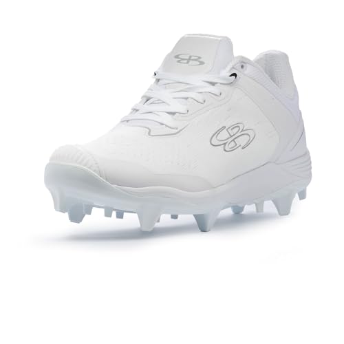 Boombah Viper Pureknit Women's Molded Cleat - Status Pitching Toe White/White - Size 9.5