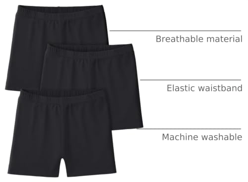 Image of Somaibo 3 Pack Girls Bike Shorts Kids Cartwheel Under Dress Cotton Short