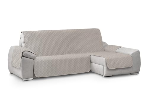 Textilhome Funda Chaise Longue Acolchada Circus Derecho 240 cm Marfil