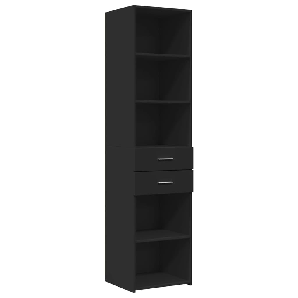Möbel Wohnaccessoire Highboard Black 45x42.5x185cm Engineered Wood-Furniture
