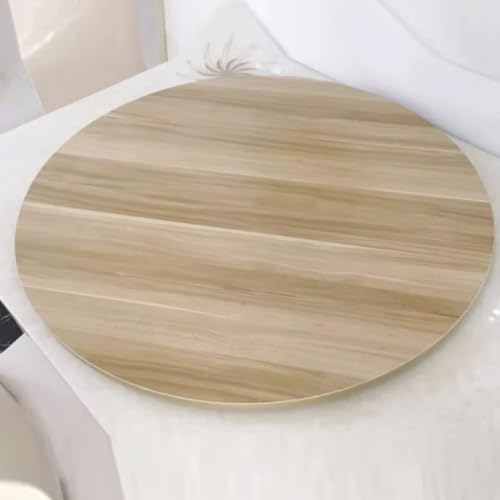 Marble Texture Lazy Susan Turntable - Rotating Serving Tray for Kitchen & Dining - 24" to 36" - Walnut Finish - Countertop Protector - Elegant & Functional Design