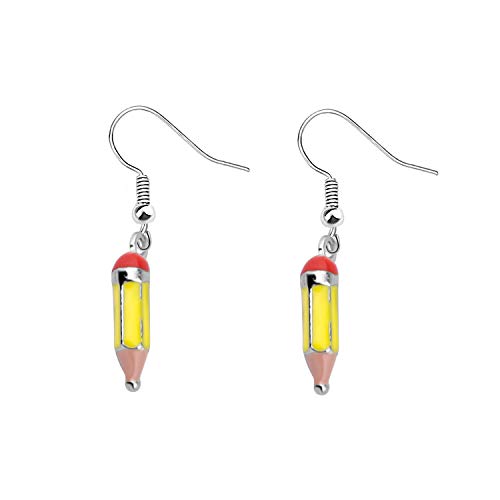 Tiny Pencil Earrings Teacher Earrings Back to School Gift Funky Pencil Drop Earrings