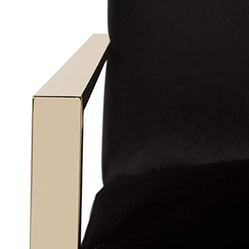 Safavieh Home Orna Glam Black Velvet And Brass Accent Chair #TOP6