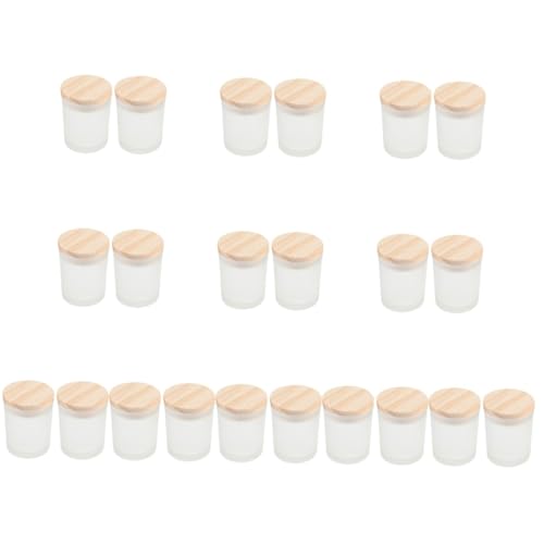 BELLIFFY 22pcs Scented Candle Cups Frosted Candle Containers Lid for Home Decor and Giving for Living Room and Bedroom