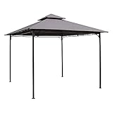 International Caravan St. Kitts Vented Canopy Gazebo - Dark GreySteel Grey,...