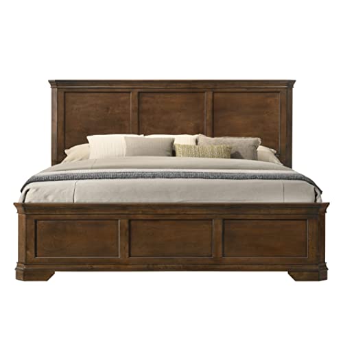 Roundhill Furniture B323K Maderne Traditional Wood Panel Bed thumb #2